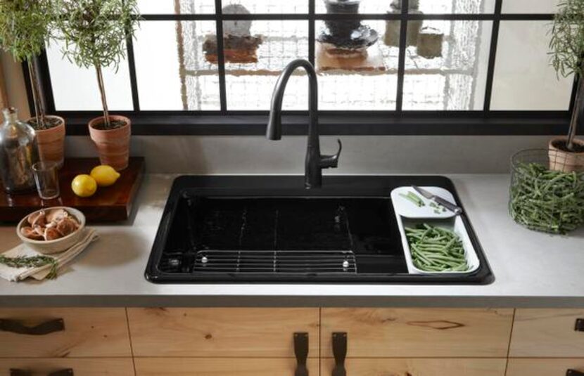 
Black magic: When utility is needed, this top-mount sink from Kohler will be what a chef...