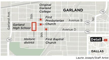 Garland's Travis College Hill District includes 18 structures defined as contributing to...