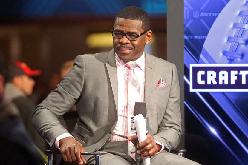 Jan 29, 2014; New York, NY, USA; NFL former receiver Michael Irvin on the set of the NFL...