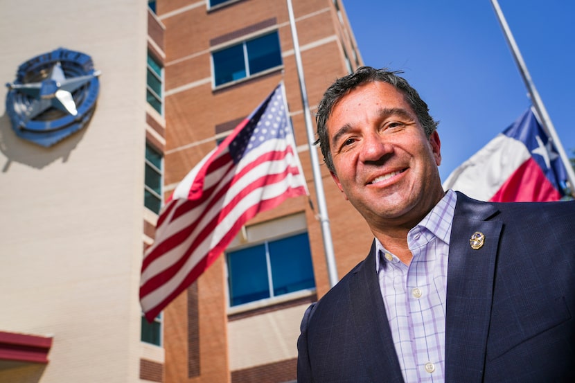 Dallas police Assistant Chief Reuben Ramirez at DPD headquarters on July 5, 2022.