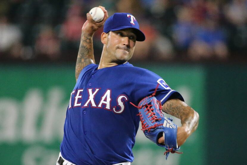 Texas Rangers relief pitcher Matt Bush (51) is pictured during the Seattle Mariners vs. the...