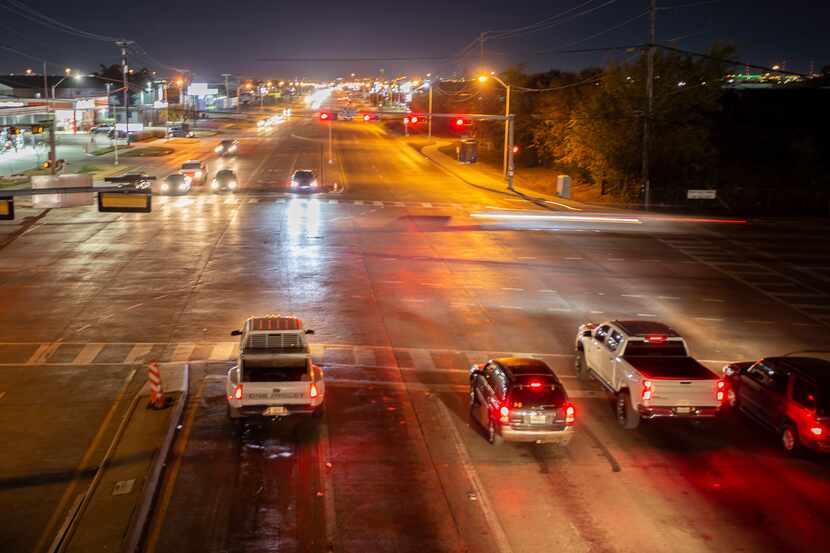 Looking South on Harry Hines Blvd at the intersection of Walnut Hill Lane in Dallas Sunday,...