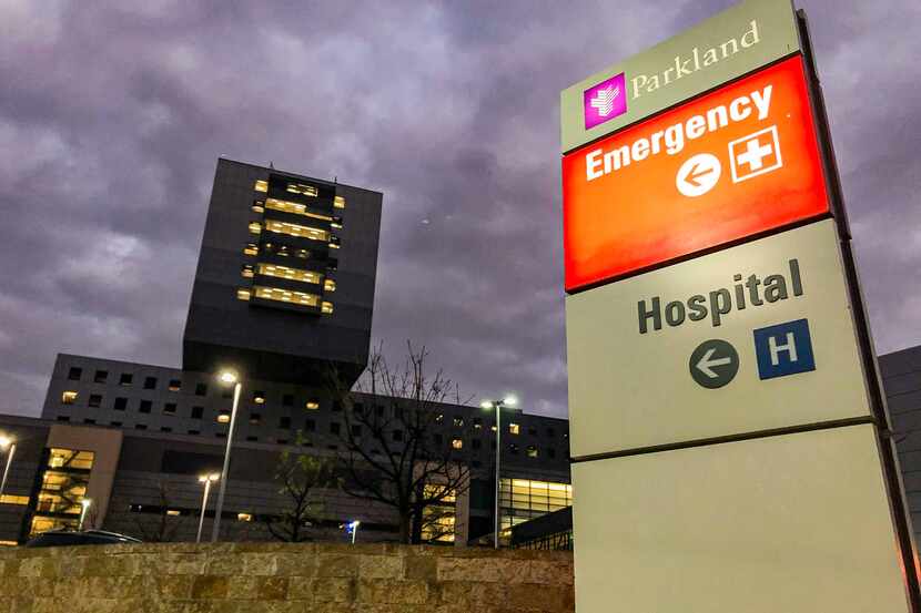Parkland Hospital Emergency entrance in Dallas on Tuesday, December 29, 2020.