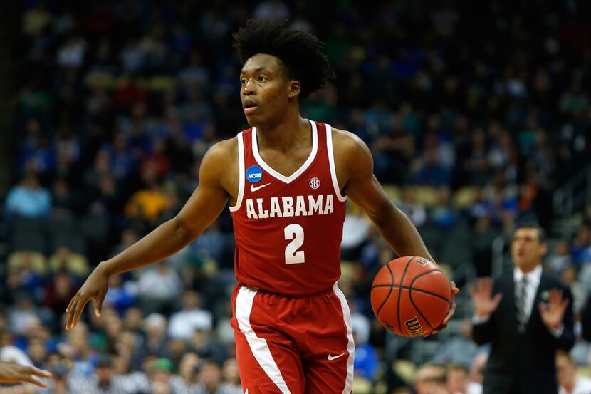 PITTSBURGH, PA - MARCH 17:  Collin Sexton #2 of the Alabama Crimson Tide dribbles against...