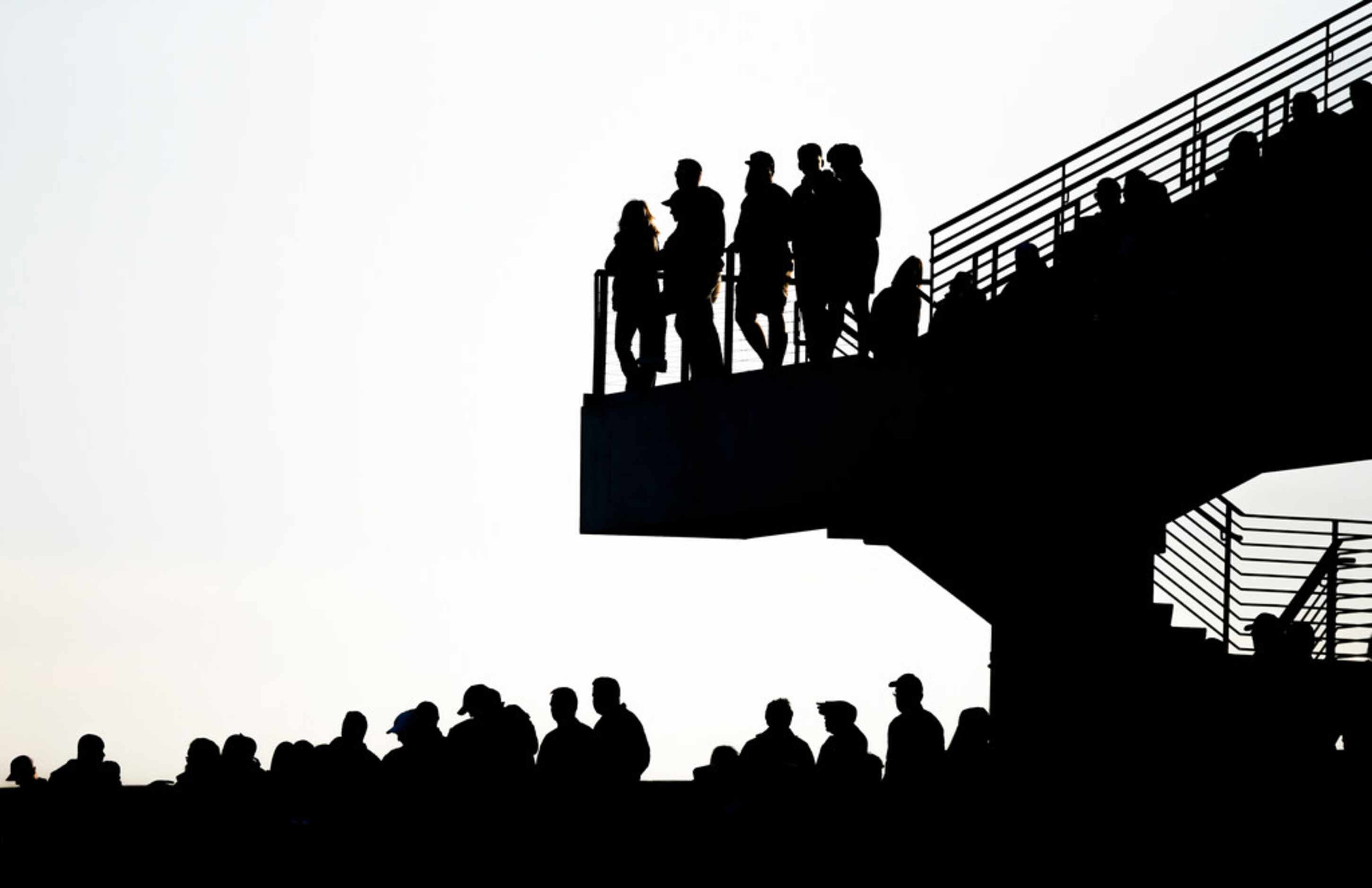 Fans fill the stands during the second half of a Class 6A Division I Region I high school...