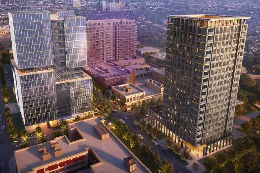 Dallas developer Woods Capital is working on plans for two towers with residential and...