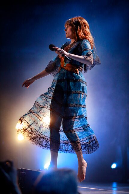 English musician Florence Welch of Florence and the Machine performs at the American...