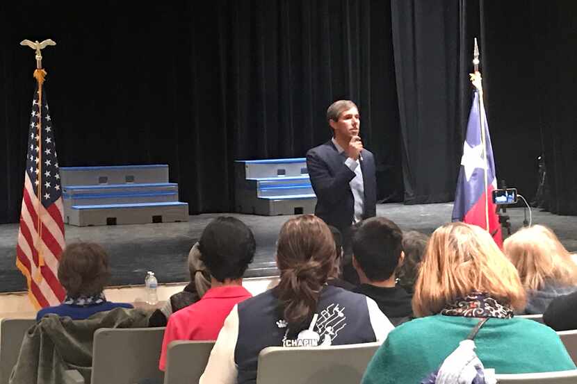 U.S. Rep. Beto O'Rourke held his last general town hall meeting Friday at Chapin High School...