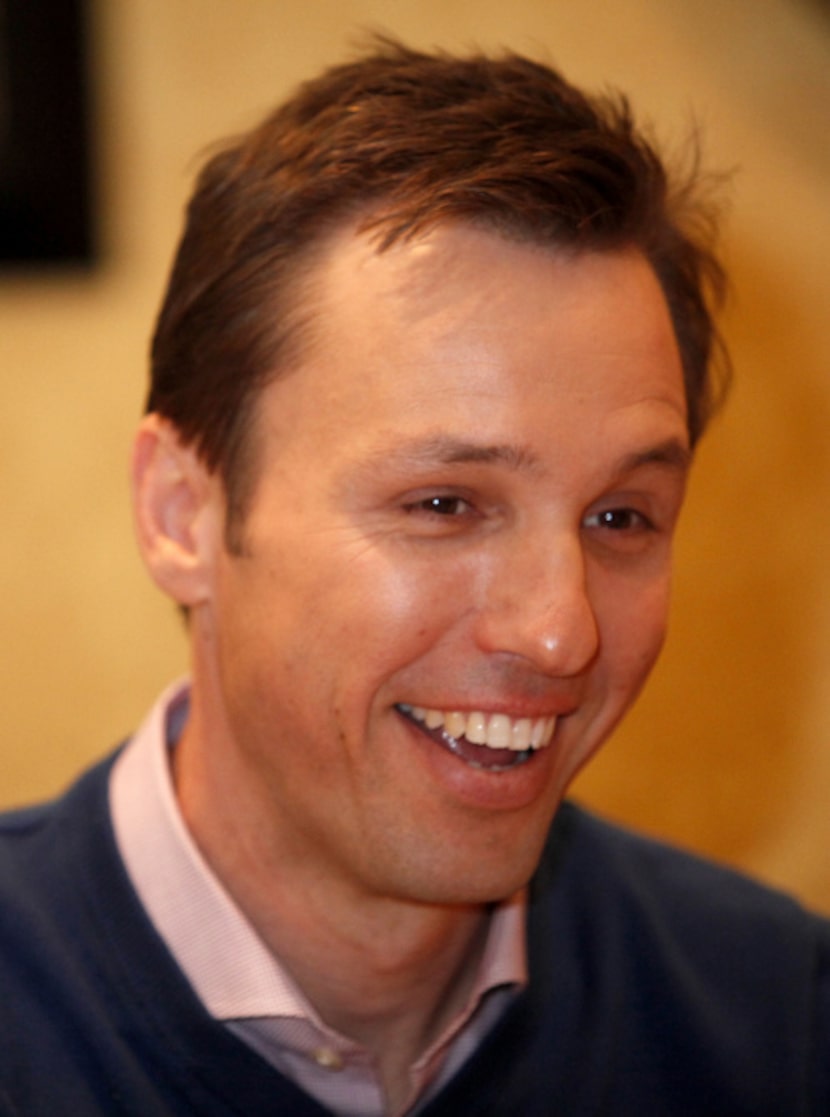 Author Markus Zusak pictured at a press conference for the movie The Book Thief on November...