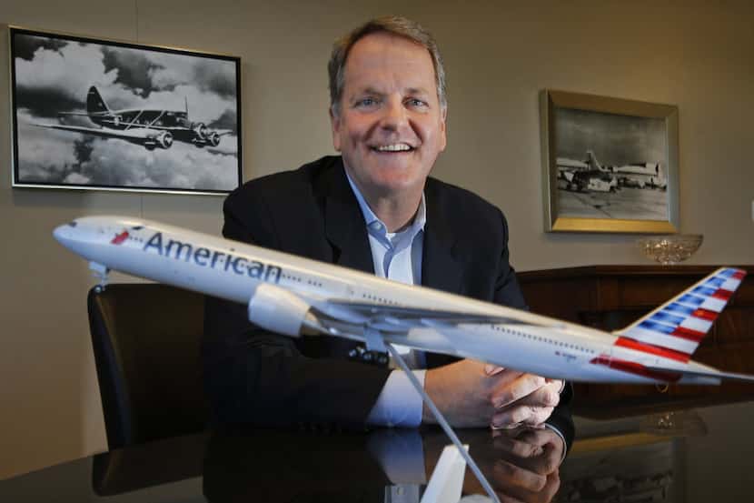 Former American Airlines chairman and CEO Doug Parker is pictured at his office at American...