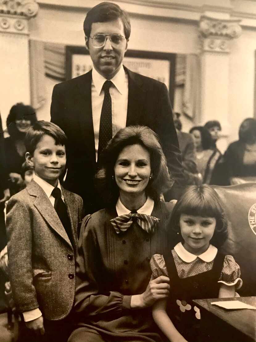 A young John Turner, left, with his father, Jim, mother, Ginny, and sister Susan on the...