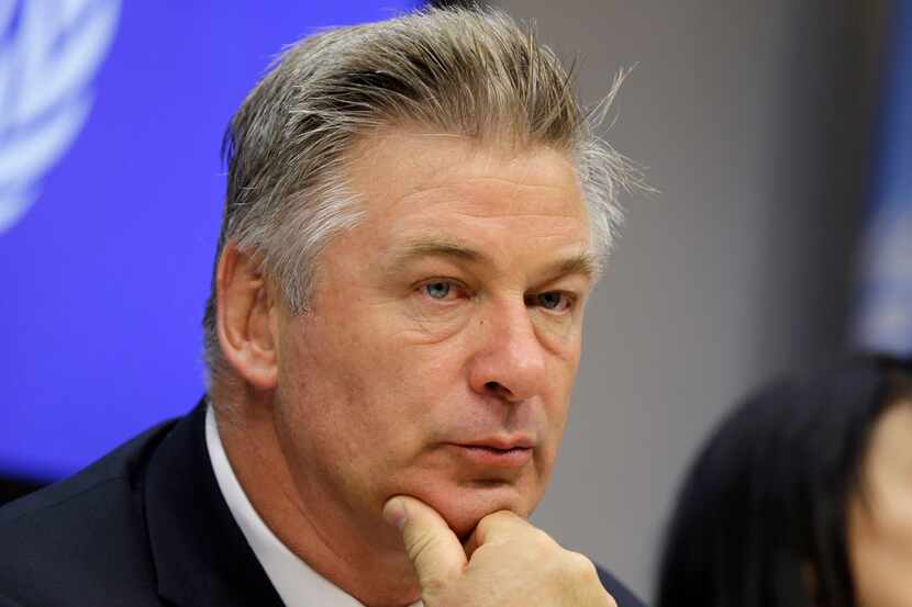 El actor Alec Baldwin en una conferencia de prensa en la sede de Naciones Unidas el 21 de...