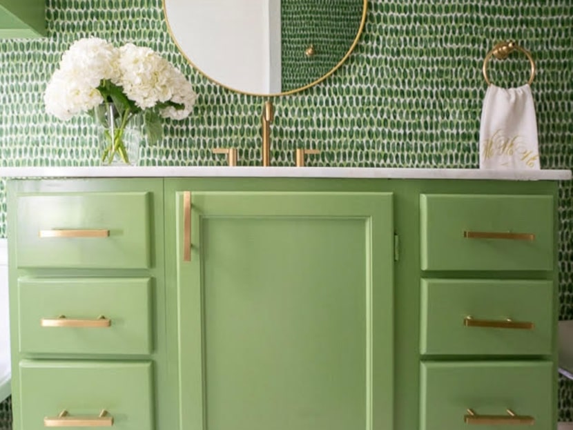 green bathroom