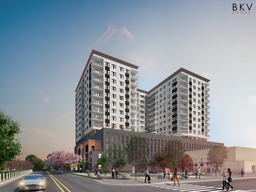Mill Creek Residential is building its Modera Katy Trail apartment high-rise on U.S. Highway...