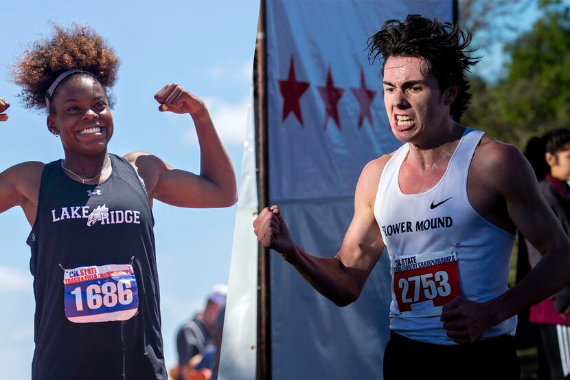 Mansfield Lake Ridge's Jasmine Moore (left) and Flower Mound's Alex Maier (right).