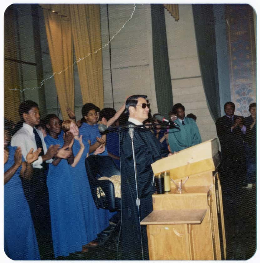 Jim Jones preaching, unknown location or date