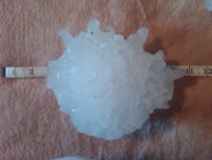  Largest hailstone on record. (NOAA)