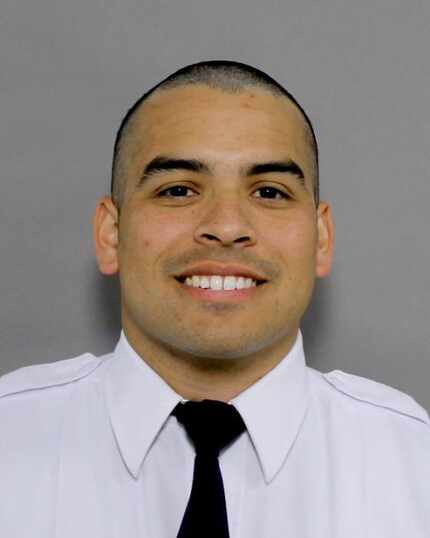 Dallas Fire-Rescue officer Nicholas Granados, 29, was hospitalized after a crash Sunday in...