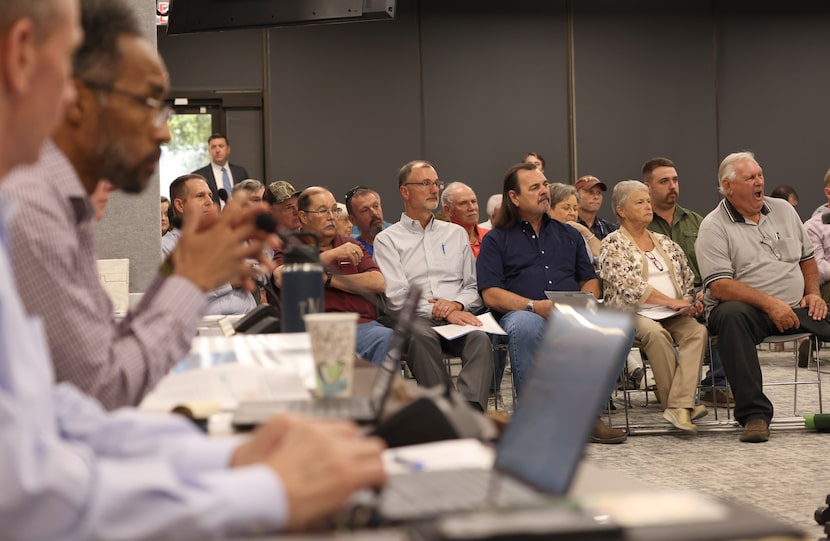 A large group of concerned citizens were in attendance for the Region C Regional Water Board...