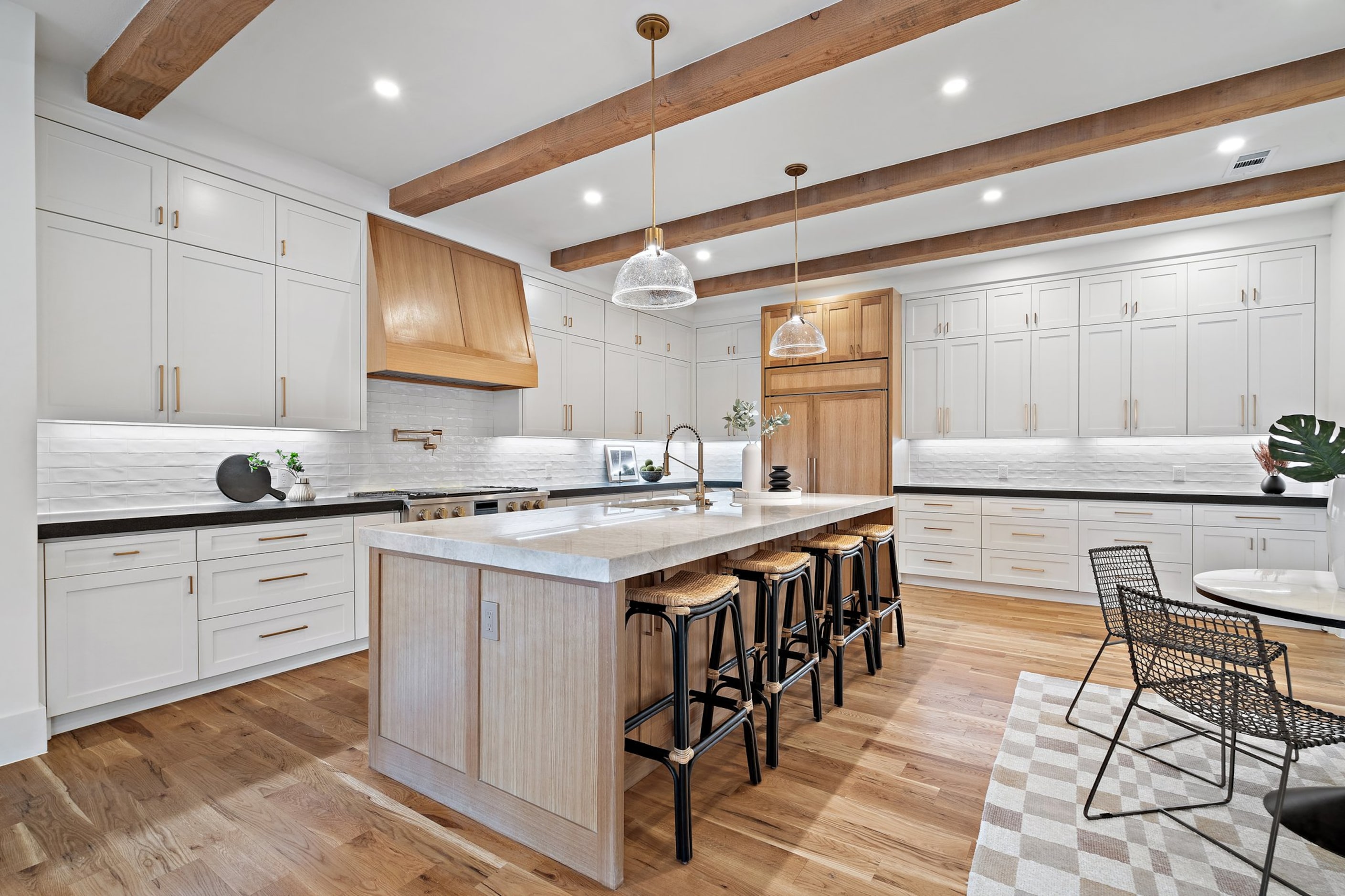 The kitchen is a chef's dream. Find Monogram appliances, a large center island, and tons of...