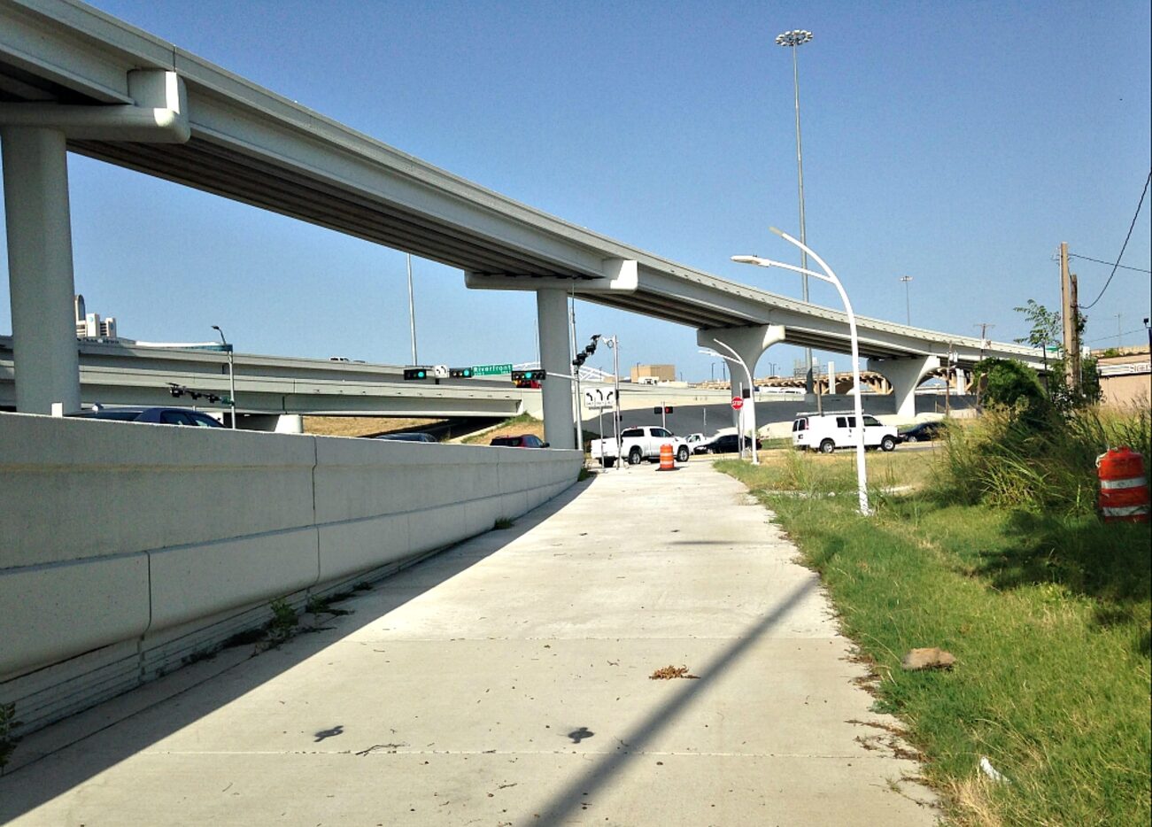 When you finally wind yourself around the bike path attached to the Margaret McDermott...