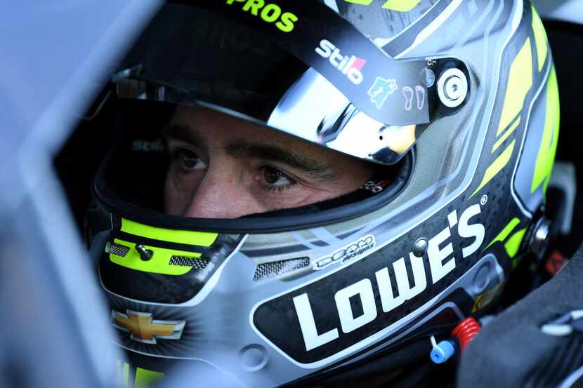FORT WORTH, TX - NOVEMBER 02:  Jimmie Johnson, driver of the #48 Lowe's for Pros Chevrolet,...