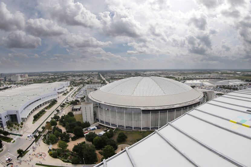 The Houston Astrodome sits next to NRG Stadium.