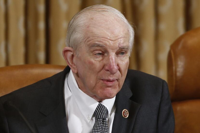  Rep. Sam Johnson, R-Texas, speaks during a House Ways and Means Committee hearing on...