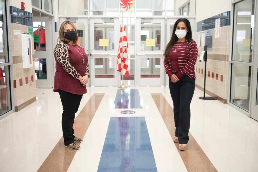 Erica Ramos and Stephanie Smith, second-grade teachers at Mesquite's Henrie Elementary...