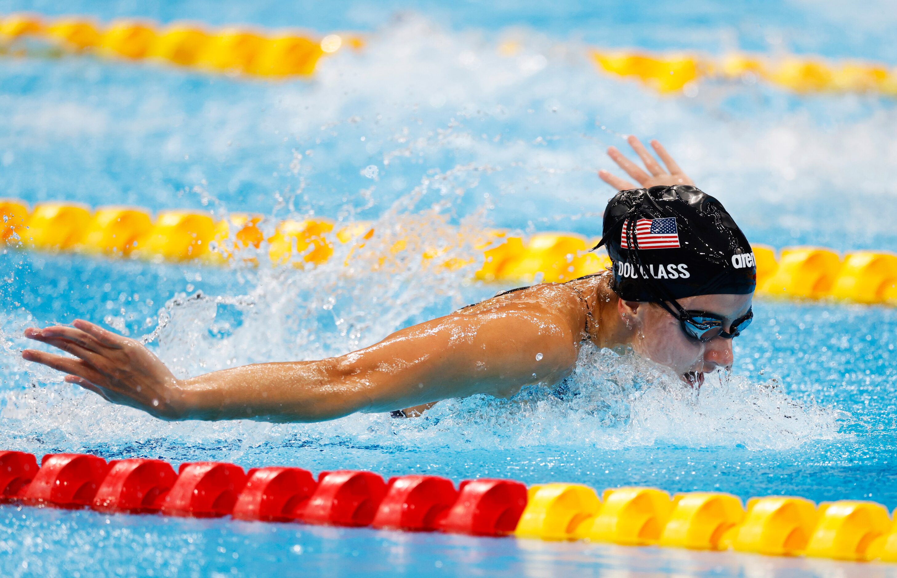 USA’s Alex Walsh competes in the women’s 200 meter individual medley semifinal during the...