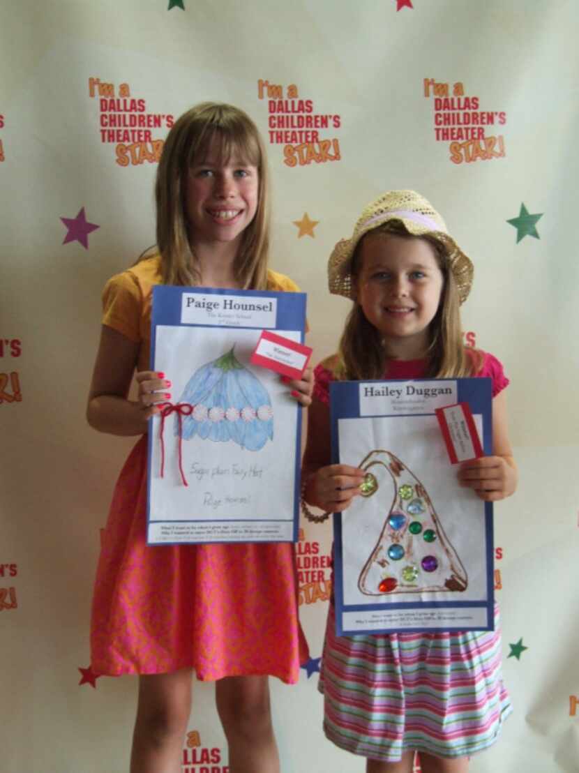 Paige Hounsel (left) and Hailey Duggan hold their designs for 'Twas the Night Before...