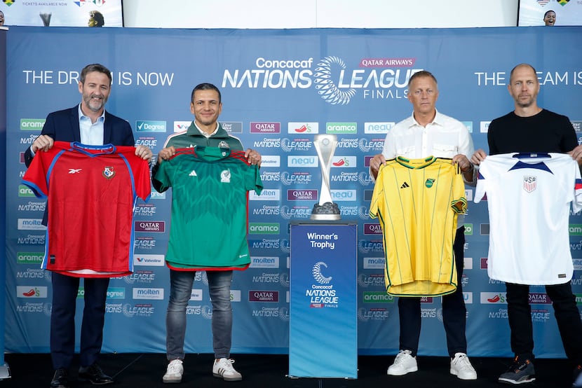 Concacaf Nations League Finals national team head coaches Thomas Christiansen (Panama), ...