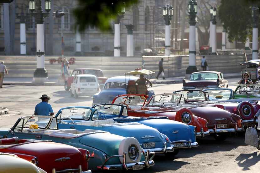 
Vintage American automobiles are a common sight on the streets of Havana. 
