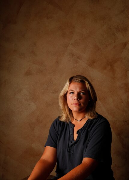 Kendra Bailey, 22, a student at Texas A&M, poses for a photograph at her home in Fort Worth....