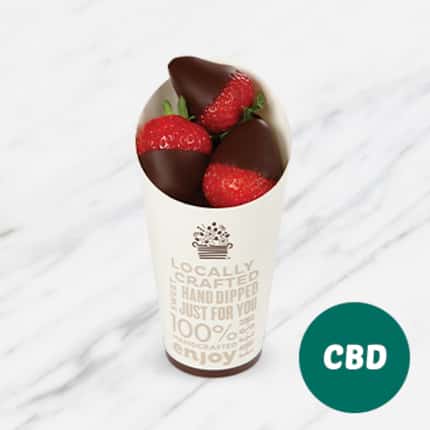 Edible Arrangements offers CBD products, including chocolate-dipped fruit and smoothies....