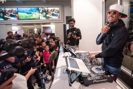 Nick Cannon performs a DJ set at Sugar Factory in Uptown Dallas on Friday, Nov. 05, 2021. 