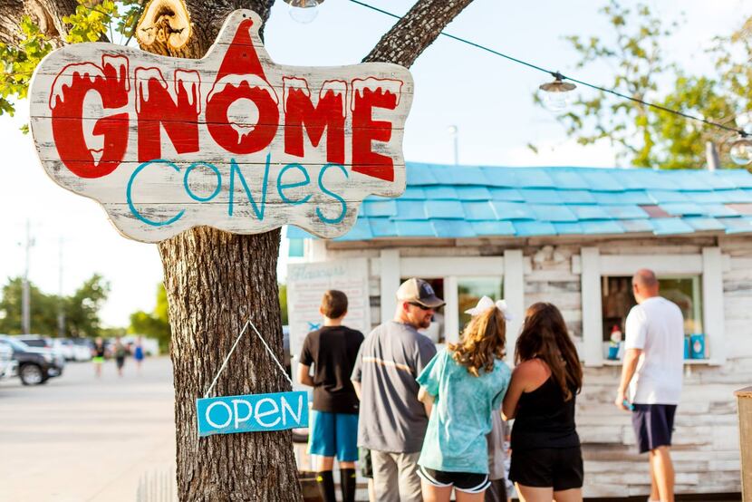 Gnome Cones is a snow cone stand with a gnome-centric premise.