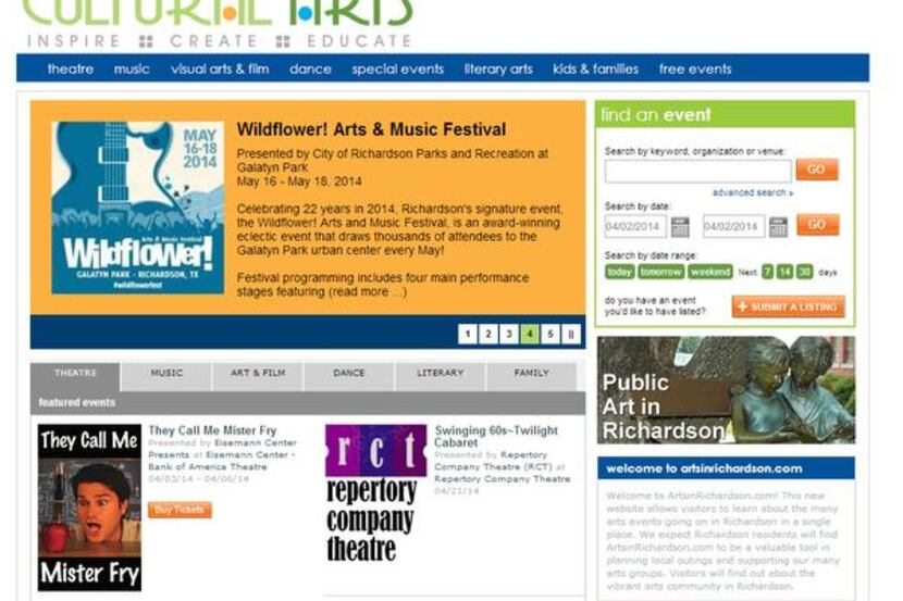 
ArtsinRichardson.com recently launched as a result of the Cultural Arts Master Plan, that...