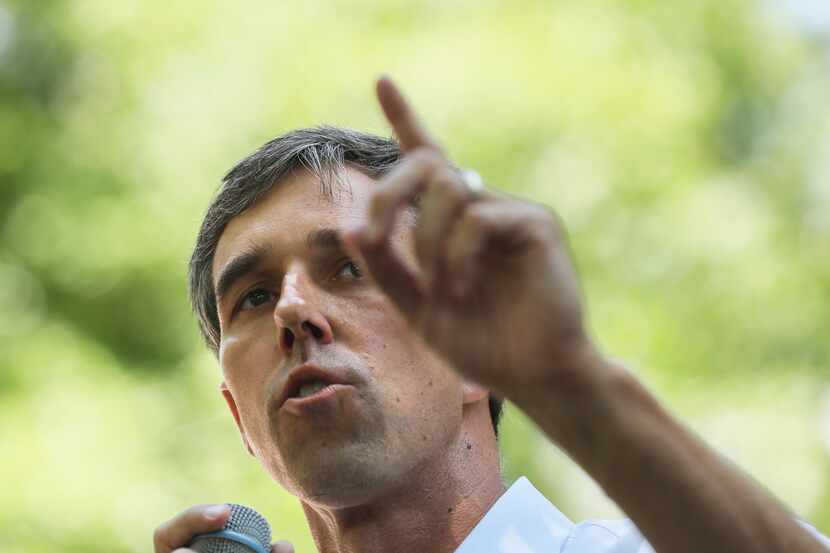 Democratic presidential candidate, former U.S. Rep. Beto O'Rourke speaks at the Manchester...