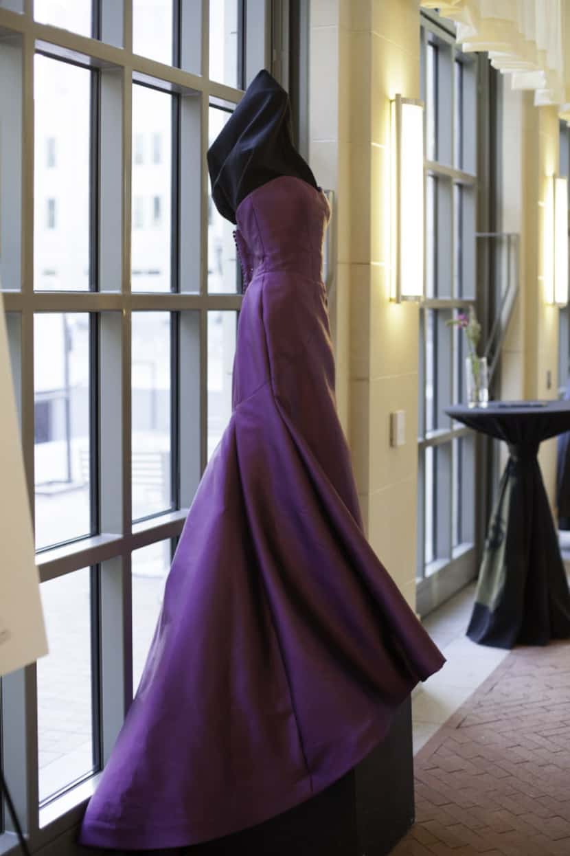 One of Austin Scarlett's couture designs is shown at a Fort Worth Opera event on Jan. 16....