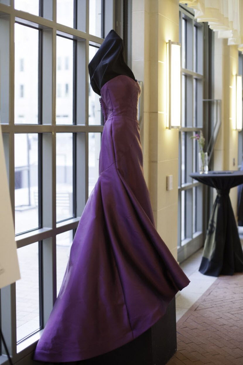 One of Austin Scarlett's couture designs is shown at a Fort Worth Opera event on Jan. 16....