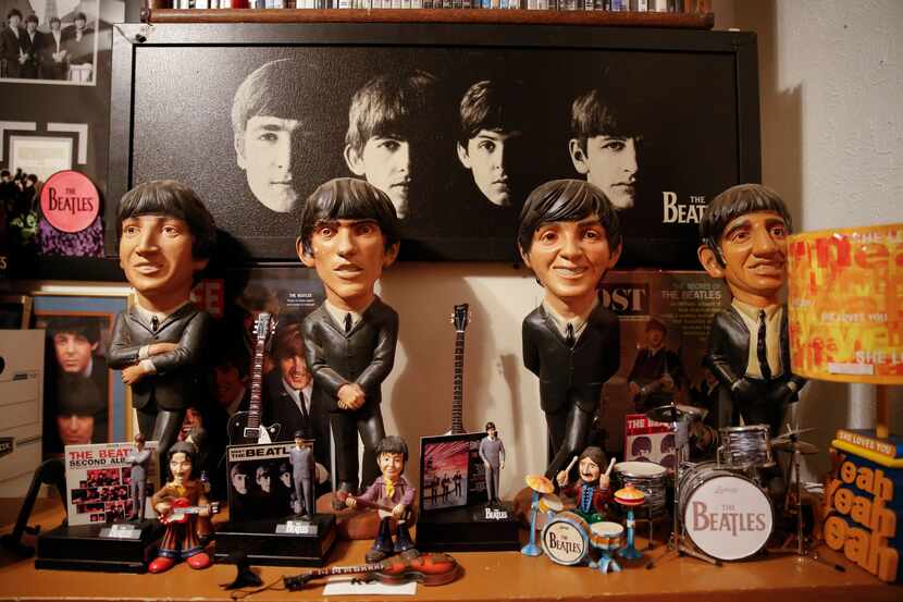 A part of John Gasperik’s Beatles memorabilia on Thursday, March 24, 2022 at his residence...