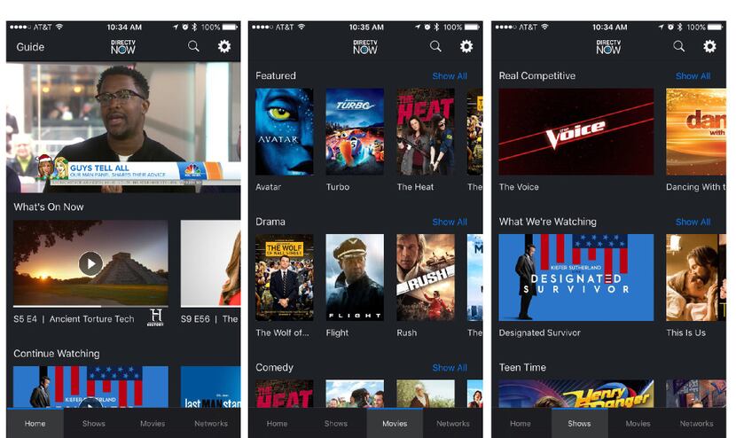 DirecTV Now has multiple tiers with bundles of channels. 