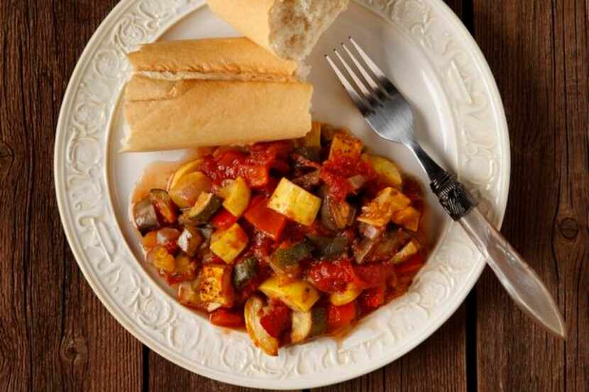 
Create your own version of ratatouille by using whatever vegetables are in season. 
