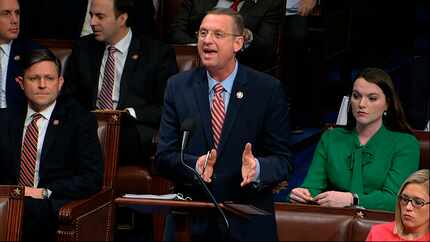 House Judiciary Committee ranking member Rep. Doug Collins, R-Ga., speaks as the House of...