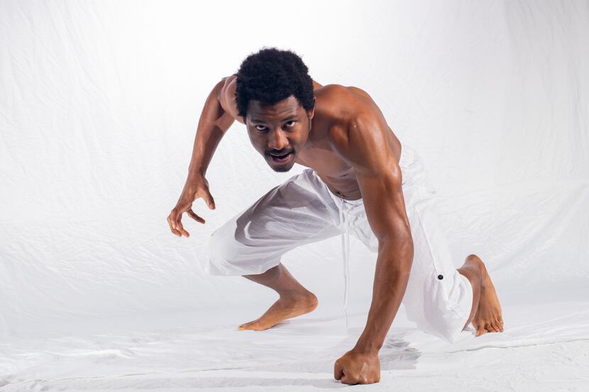 Daniel Saunders as the enslaved African Benedito in Prism Movement Theater's production of...