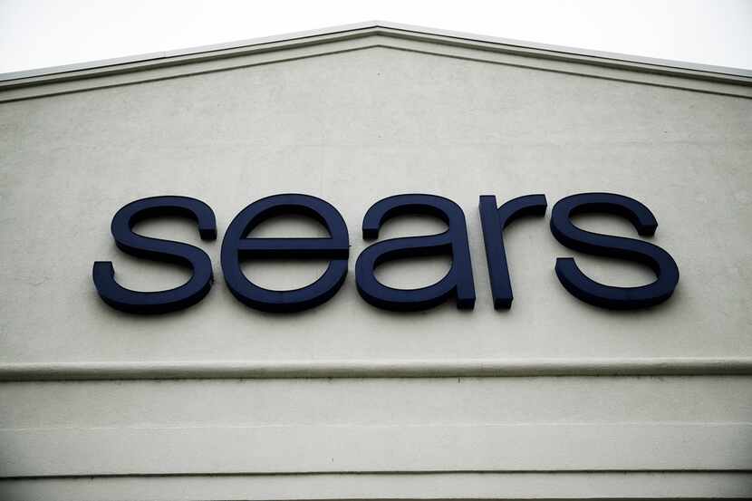 A sign for a Sears department store is displayed in Norristown, Pa., Monday, Oct. 15, 2018....