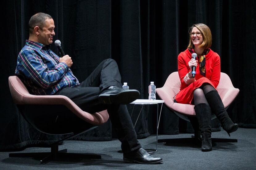Culture critic Chris Vognar and KERA Think host Krys Boyd speak at The Dallas Morning News'...