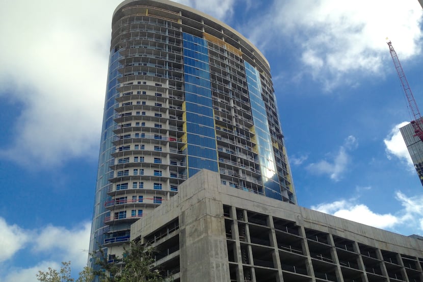 The 29-story LVL29 apartment high-rise will open next year in Legacy West.Steve Brown
