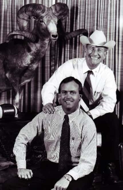 Clayton Williams (top) was an amiable pitchman for Claydesta Communications.